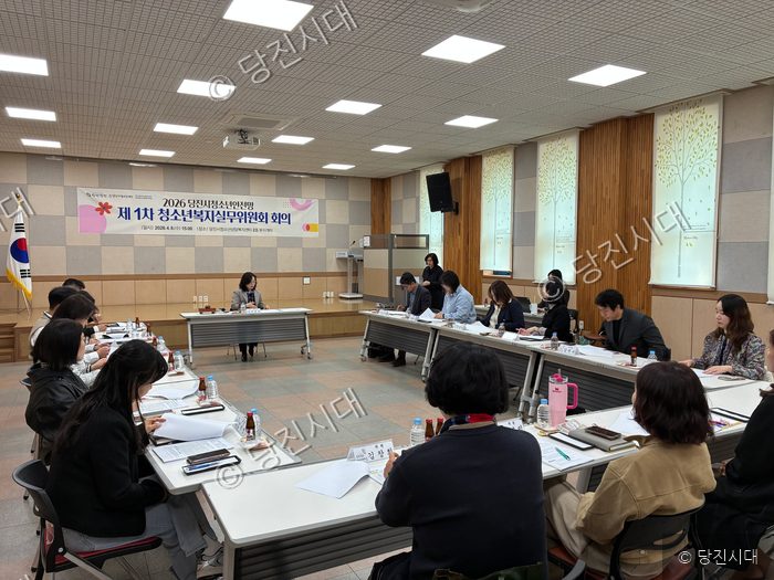 당진시 청소년복지실무위원회가 회의를 진행하고 있다.